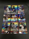 9 Card Lot of BASEBALL REFRACTORS and PRIZMS with Stars and Rookies