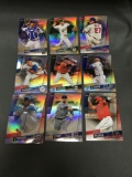 9 Card Lot of BASEBALL REFRACTORS and PRIZMS with Stars and Rookies