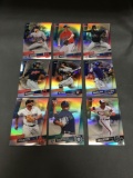 9 Card Lot of BASEBALL REFRACTORS and PRIZMS with Stars and Rookies