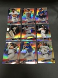 9 Card Lot of BASEBALL REFRACTORS and PRIZMS with Stars and Rookies