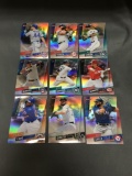 9 Card Lot of BASEBALL REFRACTORS and PRIZMS with Stars and Rookies