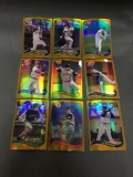 9 Card Lot of BASEBALL REFRACTORS and PRIZMS with Stars and Rookies