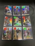 9 Card Lot of BASEBALL REFRACTORS and PRIZMS with Stars and Rookies