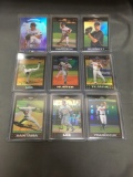 9 Card Lot of BASEBALL REFRACTORS and PRIZMS with Stars and Rookies