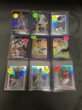 9 Card Lot of BASEBALL REFRACTORS and PRIZMS with Stars and Rookies