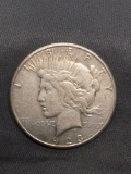 1923-S United States Peace Silver Dollar - 90% Silver Coin from Estate