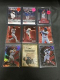 9 Card Lot of BASEBALL SERIAL NUMBERED Cards with Stars, Rookies & Low Serial Numbered! WOW!