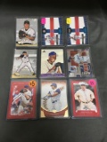 9 Card Lot of BASEBALL SERIAL NUMBERED Cards with Stars, Rookies & Low Serial Numbered! WOW!