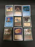 9 Card Lot of Vintage Magic the Gathering Trading Cards from Estate