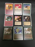 9 Card Lot of Vintage Magic the Gathering Trading Cards from Estate