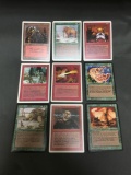 9 Card Lot of Vintage Magic the Gathering Trading Cards from Estate