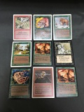 9 Card Lot of Vintage Magic the Gathering Trading Cards from Estate