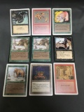 9 Card Lot of Vintage Magic the Gathering Trading Cards from Estate