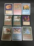 9 Card Lot of Vintage Magic the Gathering Trading Cards from Estate