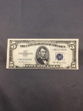 1953 United States Lincoln $5 Silver Certificate Bill Currency Note - STAR NOTE