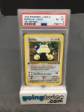 PSA Graded 1999 Pokemon Jungle 1st Edition #11 SNORLAX Holofoil Rare Trading Card - EX-NM 6