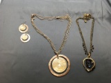 Lot of Three Various Style Chico's Designer Fashion Jewelry, One 18in Long Necklace & One 20in Long