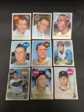 9 Card Lot of 1969 Topps Vintage Baseball Cards from Estate