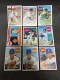 9 Card Lot of 1969 Topps Vintage Baseball Cards from Estate