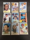 9 Card Lot of 1969 Topps Vintage Baseball Cards from Estate