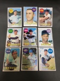 9 Card Lot of 1969 Topps Vintage Baseball Cards from Estate