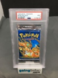 PSA Graded 1999 Pokemon BASE SET UNLIMITED Charizard Art 11 Card Booster Pack - MINT 9