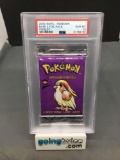 PSA Graded 2000 Pokemon Base 2 Set Pidgeot Art 11 Card Booster Pack - Gem Mint 10