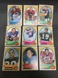 9 Card Lot of 1970 Topps Vintage FOOTBALL Cards from Estate