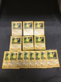 Vintage Lot of 9 Pokemon Jungle #60 PIKACHU Starter Trading Cards from Consignor Collection