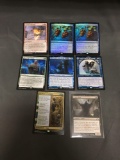 9 Card Lot of Magic the Gathering Gold Symbol RARES, Foils, and Mythics from HUGE Collection