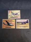 3 Card Lot of 1952 Topps Wings Vintage Trading Cards from Estate