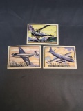 3 Card Lot of 1952 Topps Wings Vintage Trading Cards from Estate