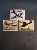 3 Card Lot of 1952 Topps Wings Vintage Trading Cards from Estate