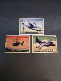 3 Card Lot of 1952 Topps Wings Vintage Trading Cards from Estate