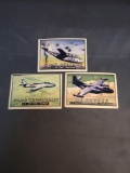 3 Card Lot of 1952 Topps Wings Vintage Trading Cards from Estate