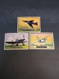 3 Card Lot of 1952 Topps Wings Vintage Trading Cards from Estate