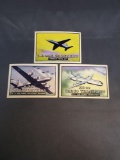 3 Card Lot of 1952 Topps Wings Vintage Trading Cards from Estate