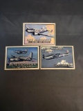 3 Card Lot of 1952 Topps Wings Vintage Trading Cards from Estate
