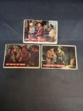 3 Card Lot of 1956 Topps DAVY CROCKETT Orange Back Trading Cards from Estate