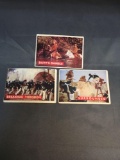 3 Card Lot of 1956 Topps DAVY CROCKETT Green Back Trading Cards from Estate