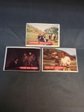 3 Card Lot of 1956 Topps DAVY CROCKETT Green Back Trading Cards from Estate