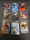 9 Card Lot of Full Art, GX, and EX Ultra Rare Holofoil Pokemon Trading Card from Binder Set