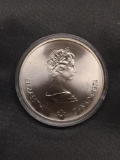 1974 Canada Montreal Olympics Silver 5 Dollar - 50% Silver Coin - 0.3750 Ounces Actual Silver Weight