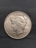 1926-D United States Peace Silver Dollar - 90% Silver Coin from Estate