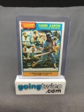 1976 Topps #1 HANK AARON Brewers RECORD BREAKER Vintage Baseball Card