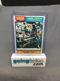 1976 Topps #1 HANK AARON Brewers RECORD BREAKER Vintage Baseball Card