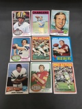 9 Card Lot of Mostly 1970's Football Star Cards from Huge Closet Find Collection