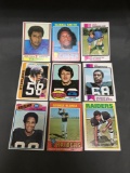 9 Card Lot of Mostly 1970's Football Star Cards from Huge Closet Find Collection