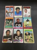 9 Card Lot of Mostly 1970's Football Star Cards from Huge Closet Find Collection