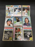 9 Card Lot of Mostly 1970's BASEBALL Star Cards from Huge Closet Find Collection